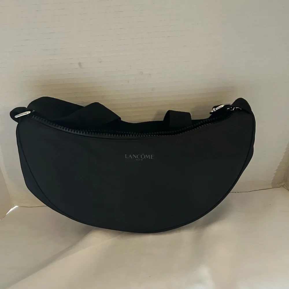 Lancôme Paris Black Nylon Crossbody Sling Belt Bag